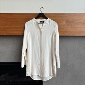 NWOT ME+EM IVORY SILK BLOUSE,‎ SIZE 8